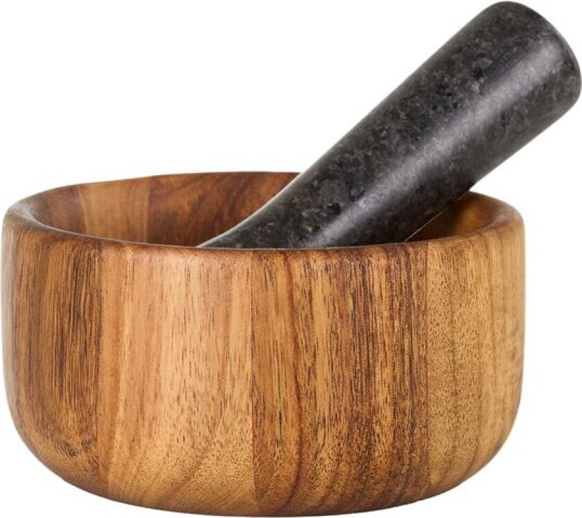 - Taru morter 13 cm med pistill natur/granit