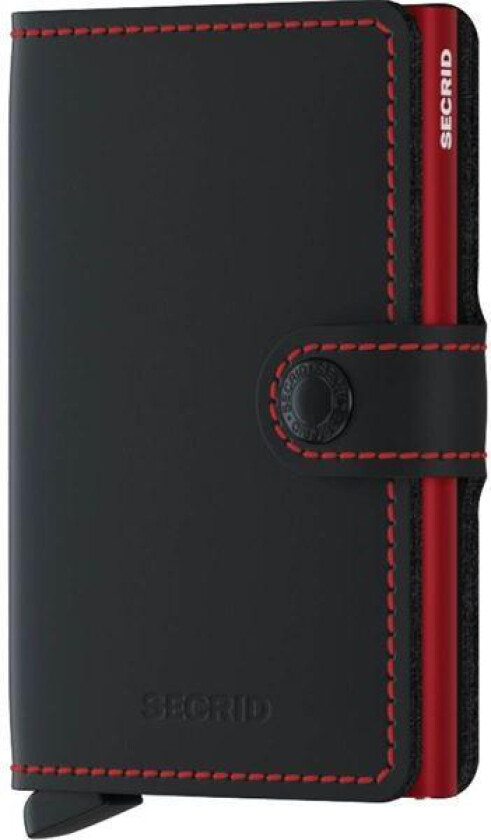 - Miniwallet lommebok m/kortholder svart/rød