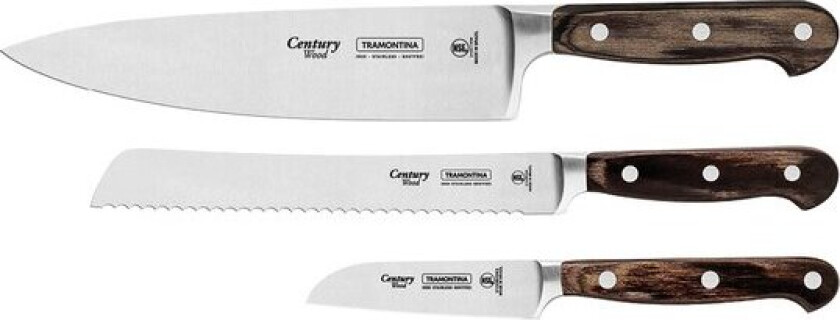 - Polywood knivsett 3 deler 33,7 cm brun