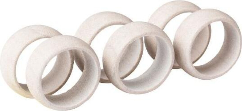 - Kit serviettring gaveeske 6 stk 5 cm sand
