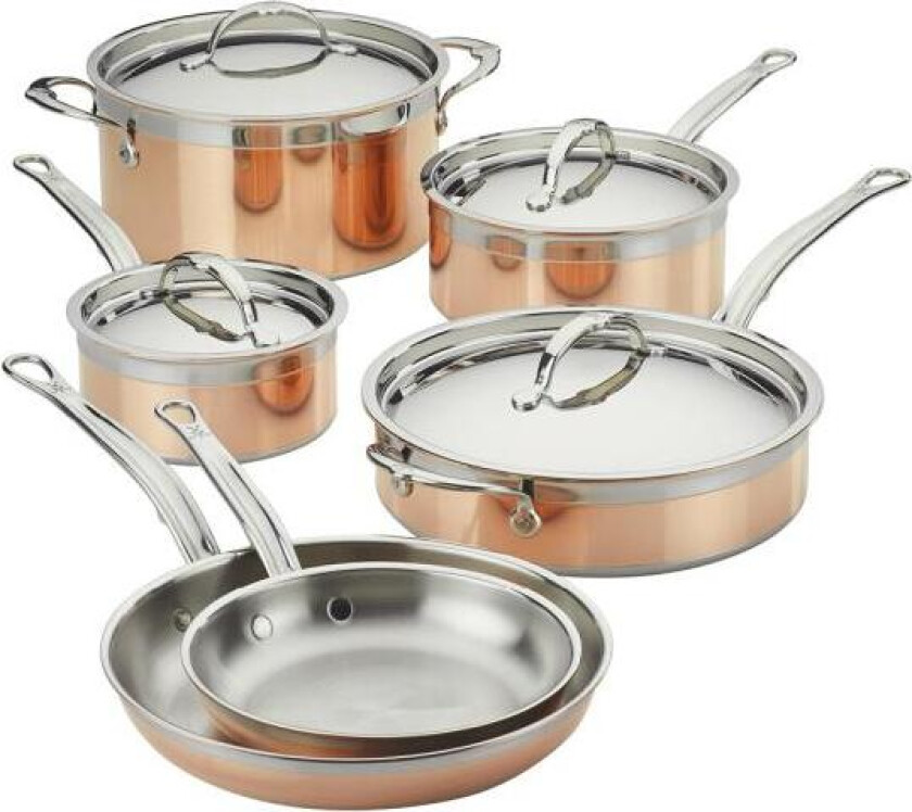 - Copperbond grytesett 10 deler kobber