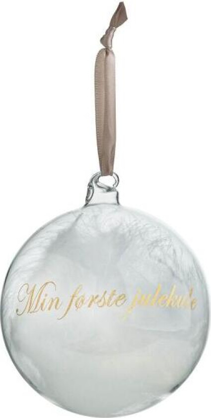- Min første julekule rund julekule gyllen
