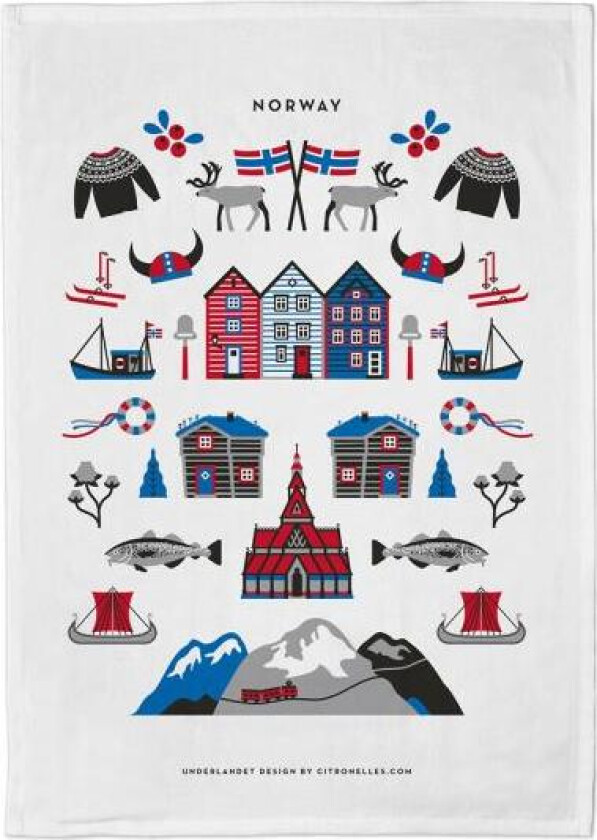 - Norway Symbols kjøkkenhåndkle 50x70 cm multi