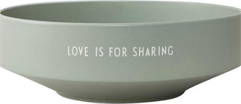 - Favourite skål stor Love is for sharing grønn