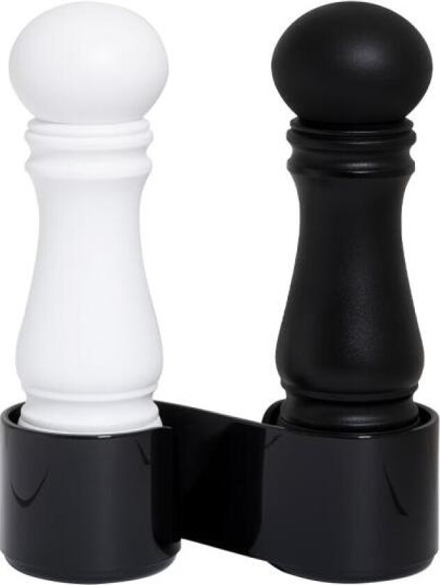 - Mini kvernsett 12 cm svart/hvit
