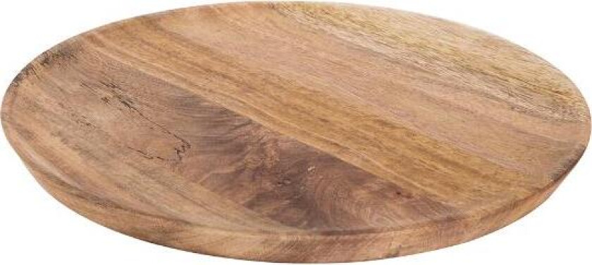 - Trevare dekketallerken 32 cm mangotre brun