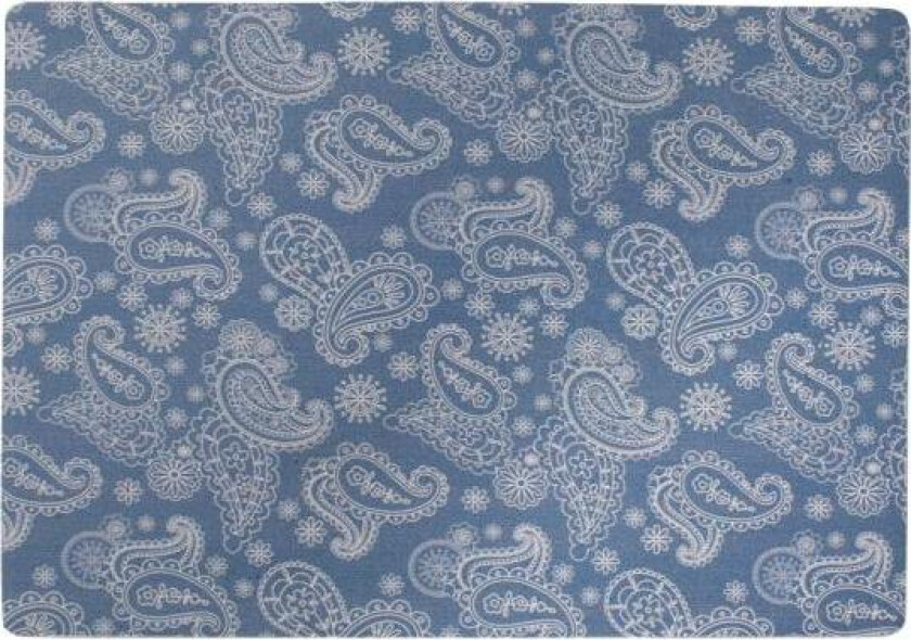 - Paisley bordbrikke 43x30 cm blå