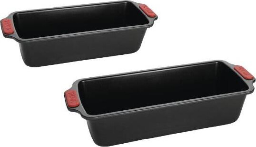 Bilde av - Bake It brødform 30x15 cm 2 stk svart/rød