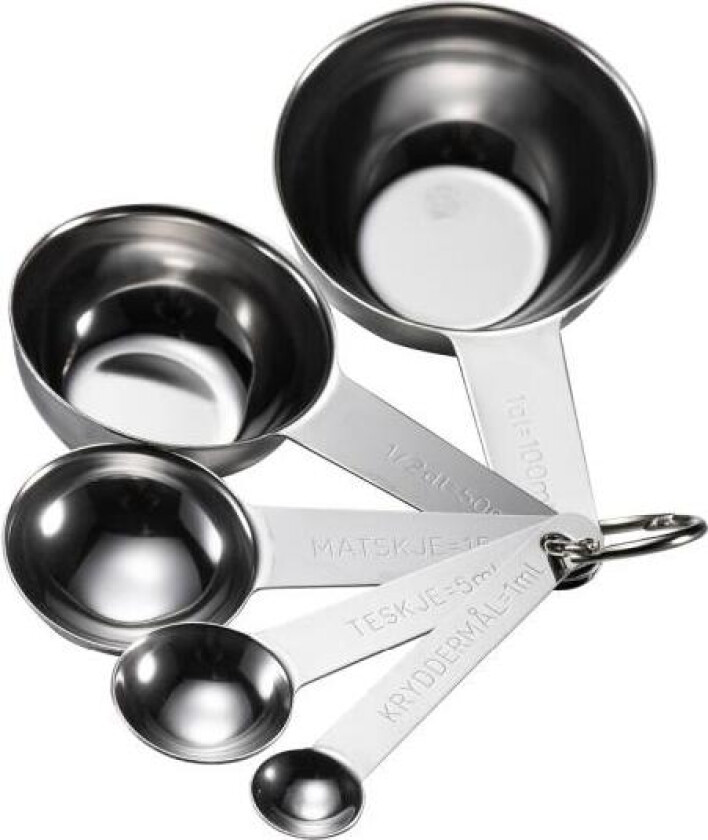 - Basis måleskje 5 deler stål