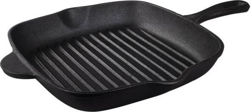 - Cast iron grillpanne firkantet 2,2L svart