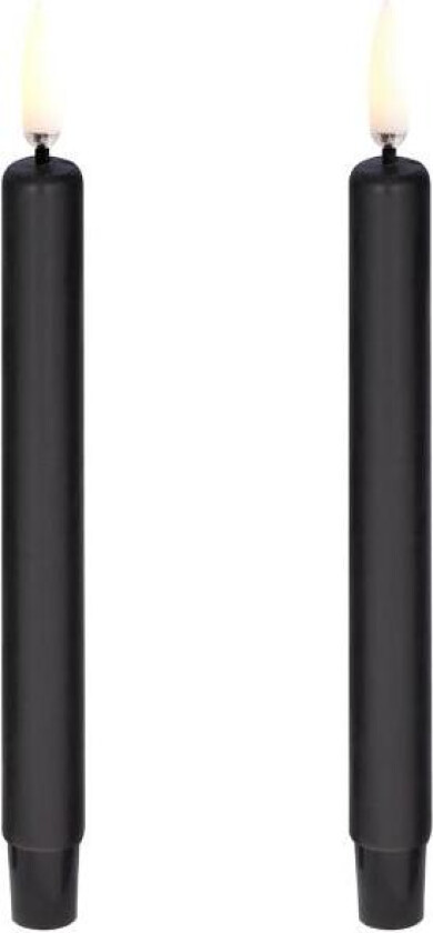 - LED kertelys 1,3x13,8 cm 2 stk svart