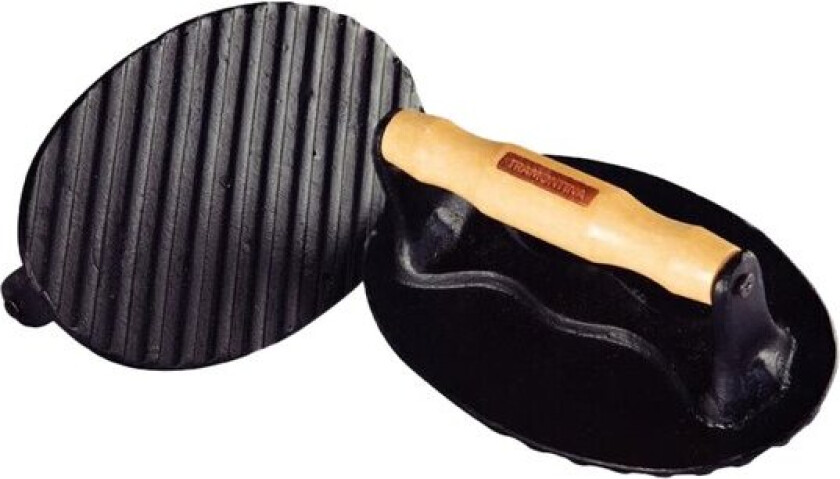- Cast iron grillpresse 17,5x11,2 cm svart