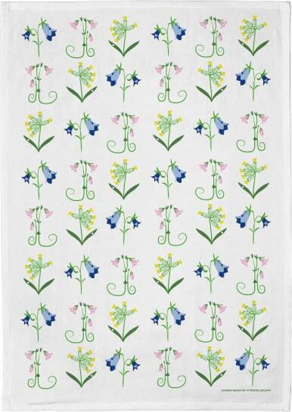- Flowers kjøkkenhåndkle 50x70 cm multi