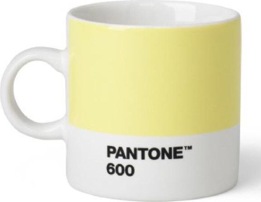 - PANTONE espressokopp med hank 12 cl lys gul