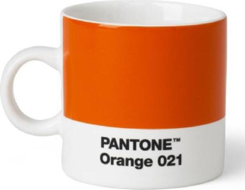 - PANTONE espressokopp med hank 12 cl oransje