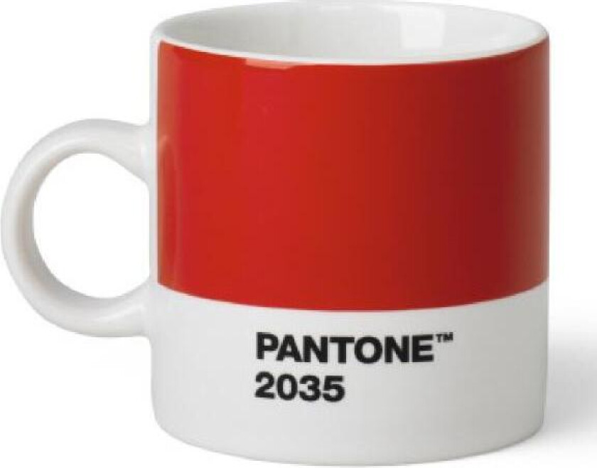 - PANTONE espressokopp med hank 12 cl rød