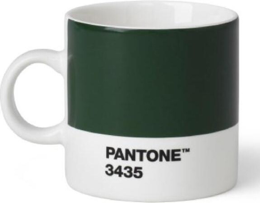 - PANTONE espressokopp med hank 12 cl mørk grønn