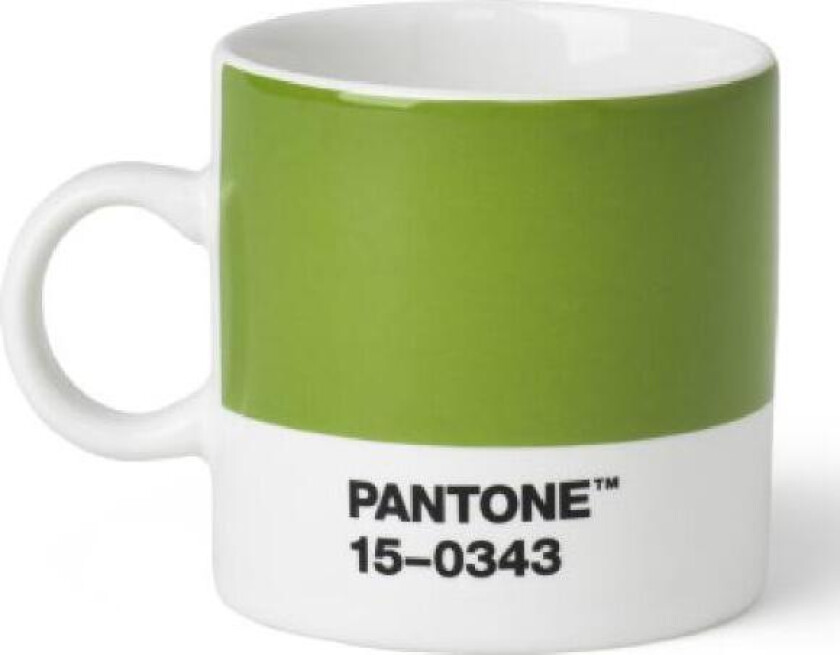 - PANTONE espressokopp med hank 12 cl grønn