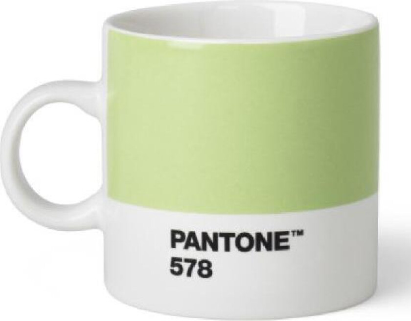 - PANTONE espressokopp med hank 12 cl lys grønn