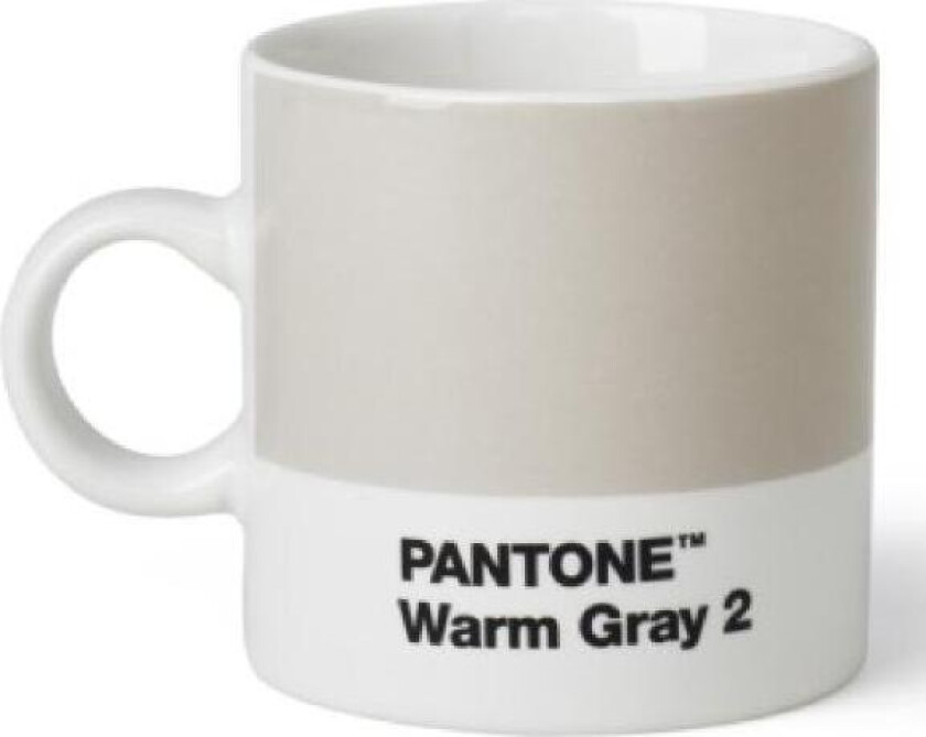 - PANTONE espressokopp med hank 12 cl varm grå