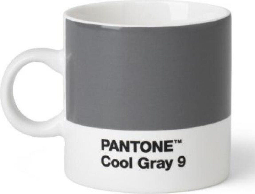 - PANTONE espressokopp med hank 12 cl kald grå