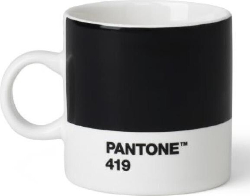 - PANTONE espressokopp med hank 12 cl svart