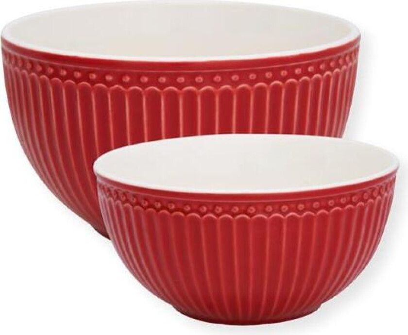 - Everyday Alice serveringsskål sett 2 deler rød