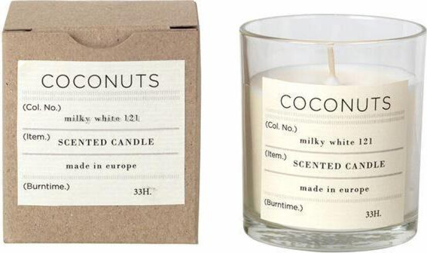 Bilde av - Coconut duftlys 7,4 cm hvit