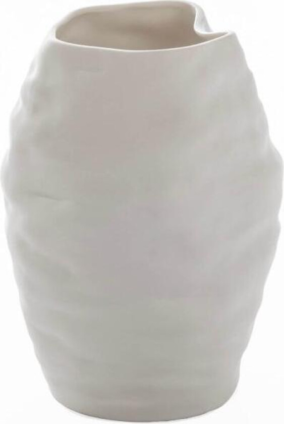 - Keramikkvase 20x14 cm hvit