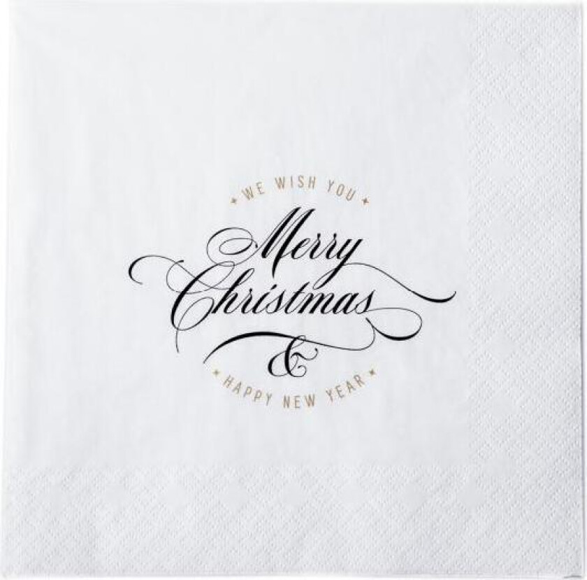 - Juleserviett merry christmas 40x40 cm