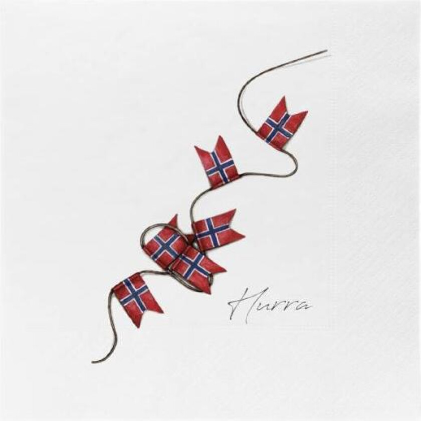 - Serviett flagg hurra 33x33 cm