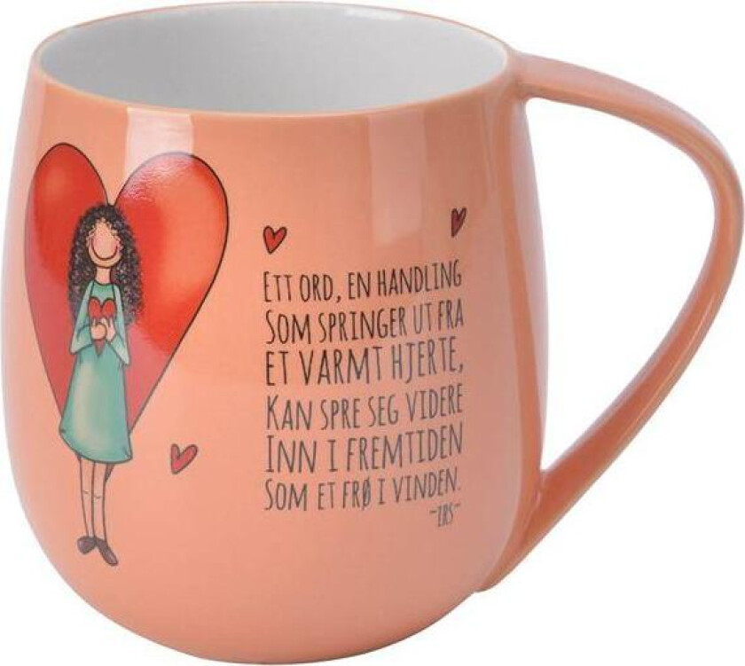 - Krus 40 cl hjertevarme korall
