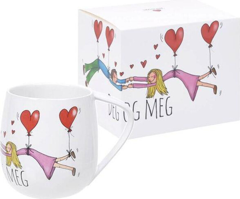 - Krus 40 cl deg og meg hvit