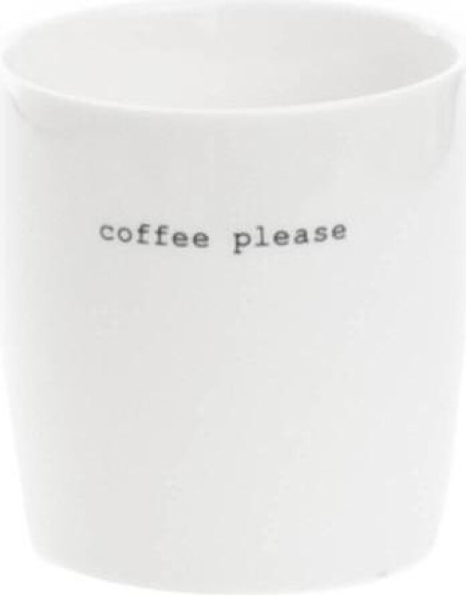 - Krus mini coffee please 10 cl hvit
