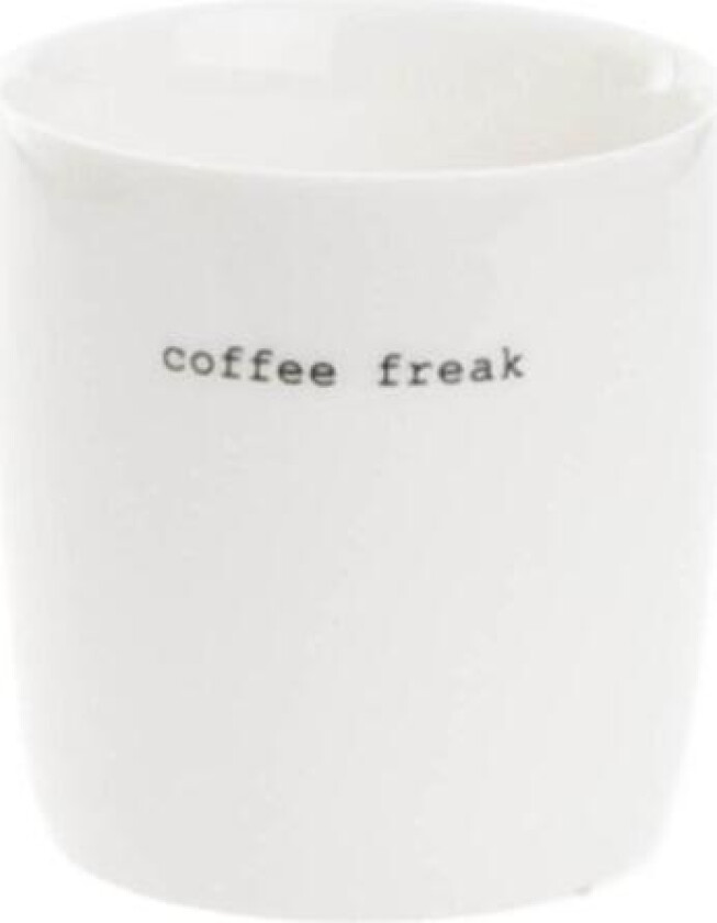 - Krus mini coffee freak 10 cl hvit