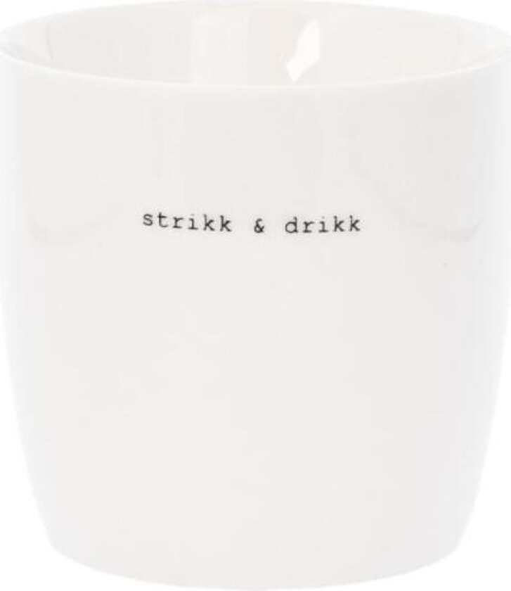 - Krus strikk & drikk 30 cl hvit