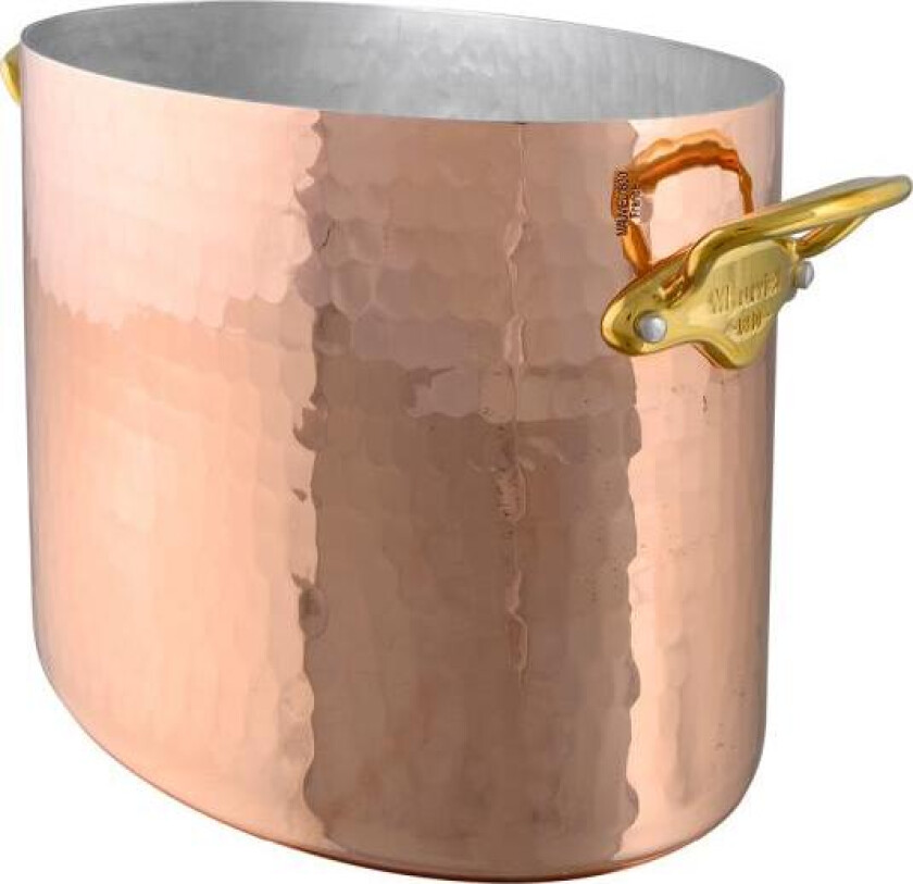 - M'30 champagnekjøler oval 26x20 cm hamret kobber