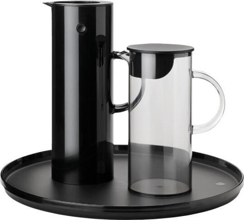 - EM77 termokanne/serveringsbrett/kanne med lokk black