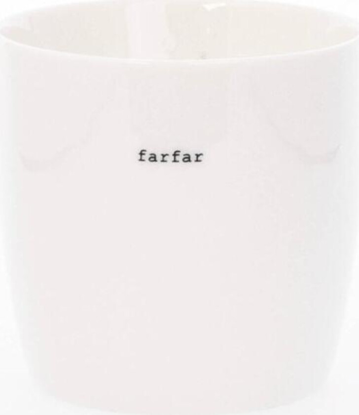 - Krus farfar 30 cl hvit