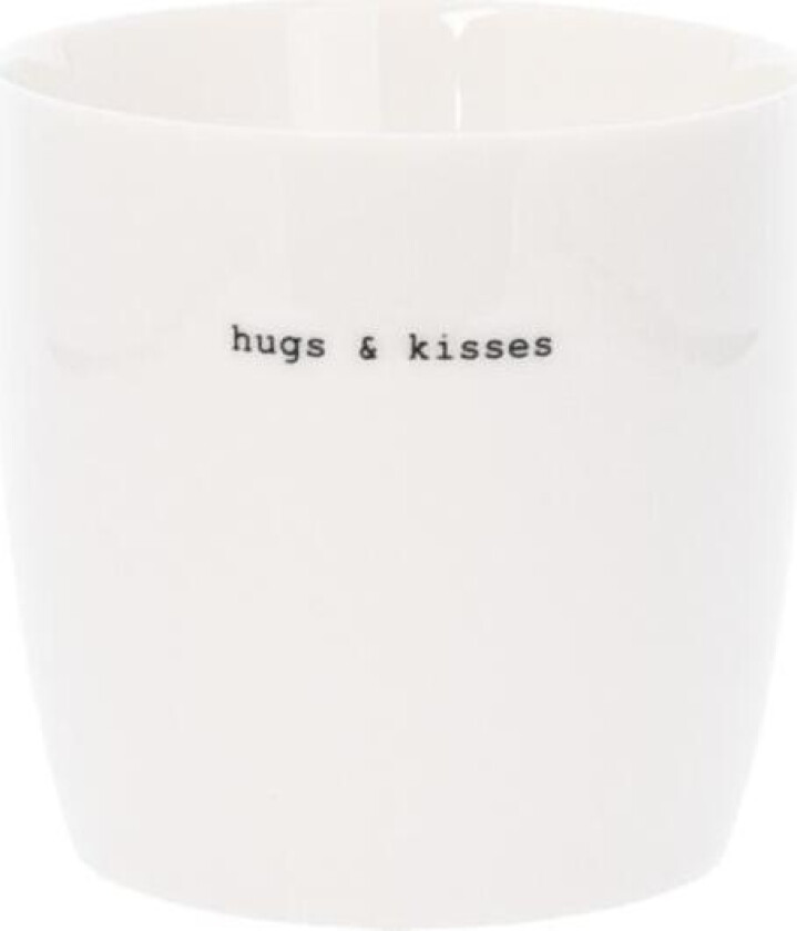 - Krus hugs and kisses 30 cl hvit