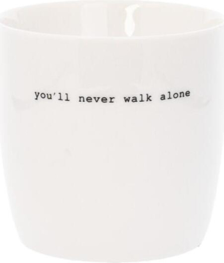 - Krus you`ll never walk alone 30 cl hvit
