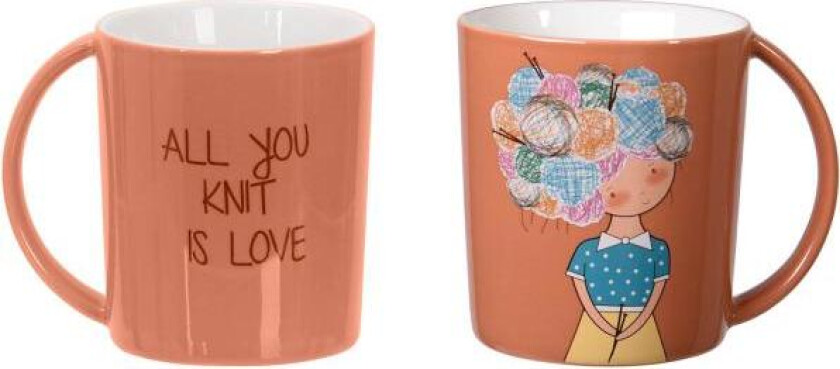 - Knit krus 25 cl orange