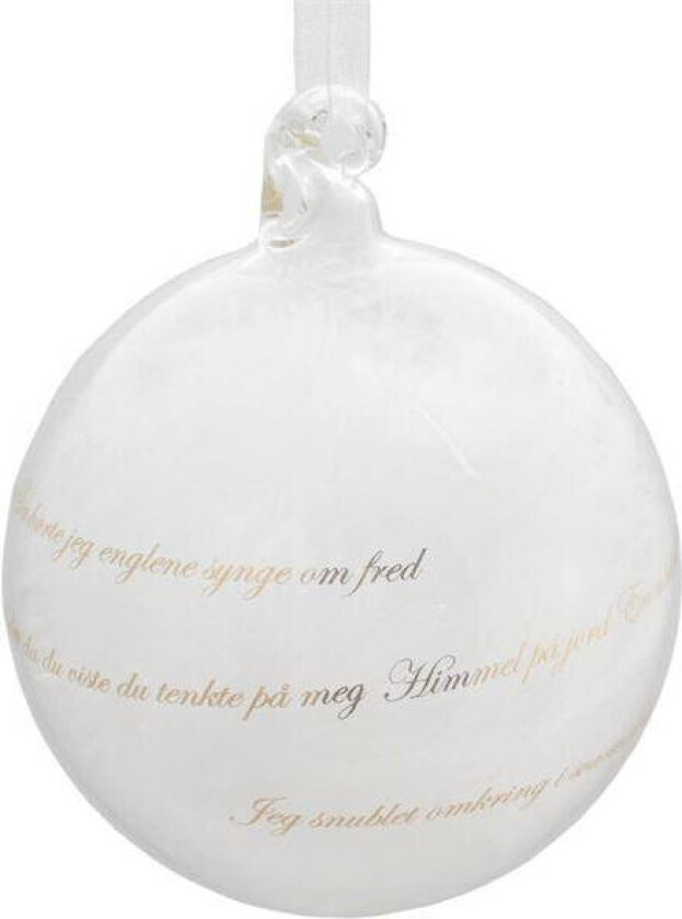 - Julekule m/sang 8 cm gull