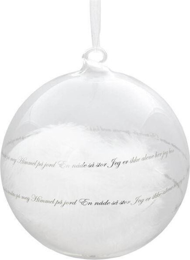 - Julekule m/sang 12 cm sølv