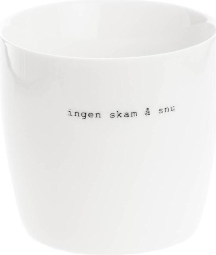 - Krus ingen skam å snu 30 cl hvit
