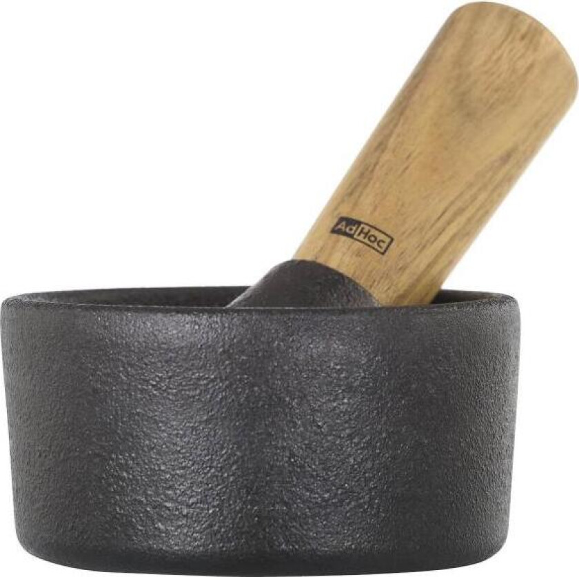 - Crush morter rund 10 cm støpejern/akasietre