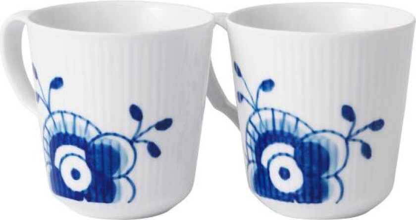 - Blå Mega Rfilet krus 28 cl 2 stk