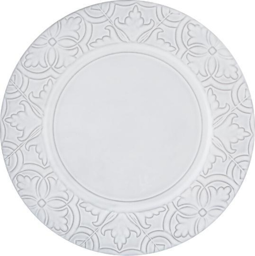 - Rua Nova tallerken flat 28 cm antikkhvit