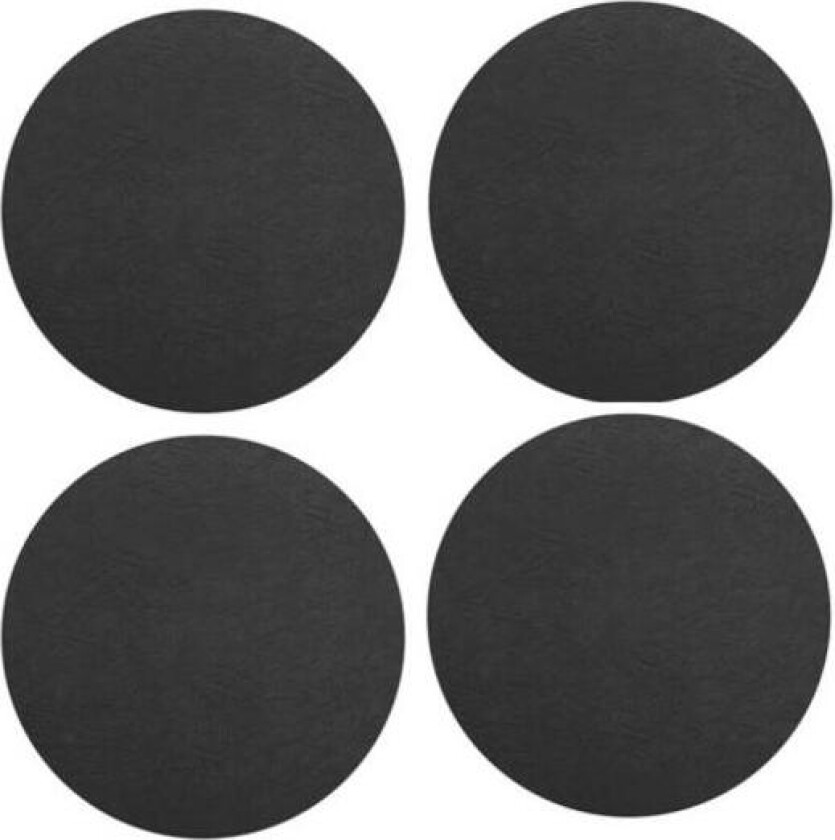 Bilde av - Troja glassbrikker rund 4 stk svart