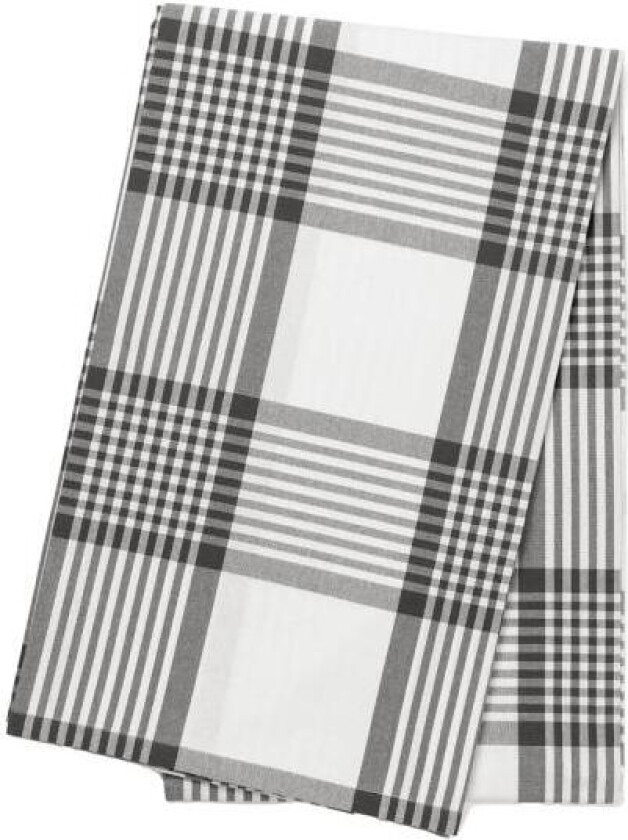 - Duk 140x320 cm large checks hvit/grå